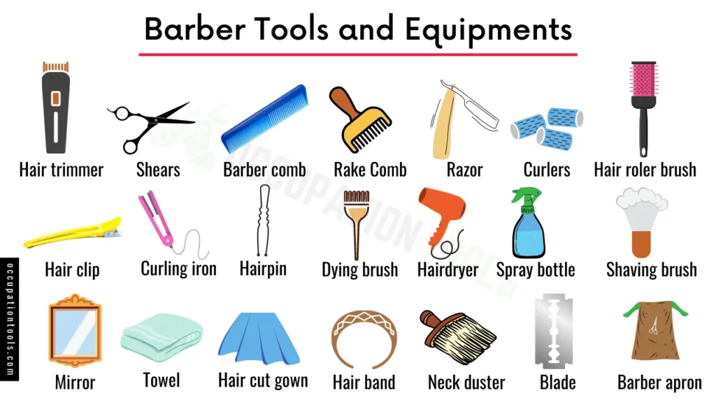 Barber Tools Names: Barbering Equipment with uses and Pictures